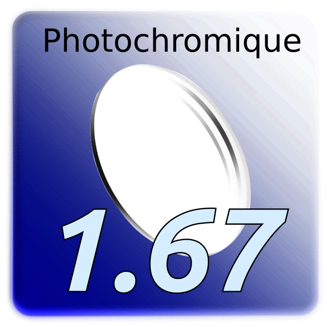 Lens &quot;Hercule&quot; Photochromique CR39 Indice 1.67