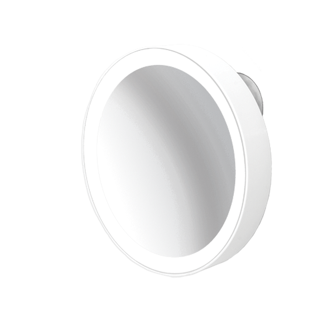 Espejo con 3 ventosas e iluminación 5x