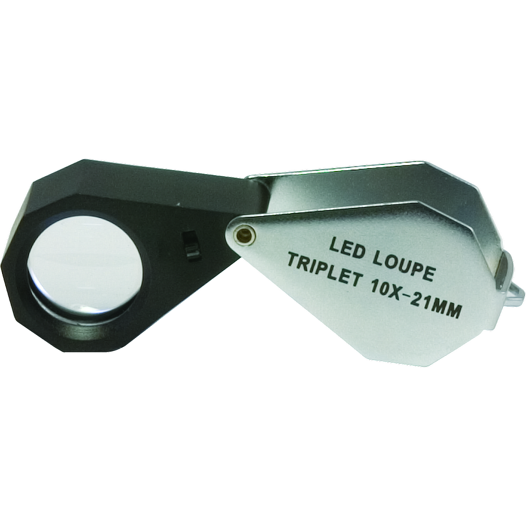 [L4809.10] LED Beleuchtete Einschlaglupe (10x)