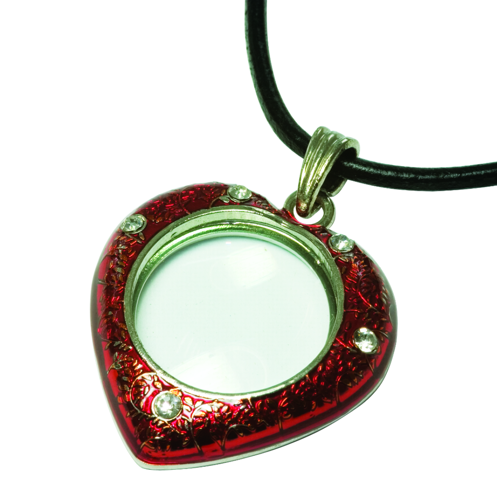 Pendant magnifier (heart) 4x 30mm