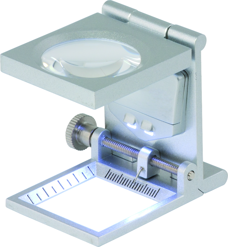 LED Aluminium Vergrösserungsgläser mit Zähler