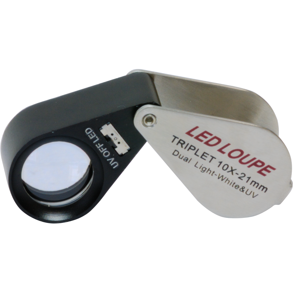 [L4809.11] Beleuchtete Einschlaglupe mit LED&UV