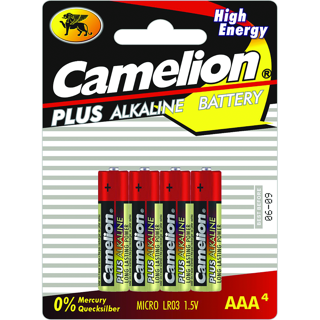 [PIRLR03] Alkalische Batterie LR03/AAA, 4er Pack