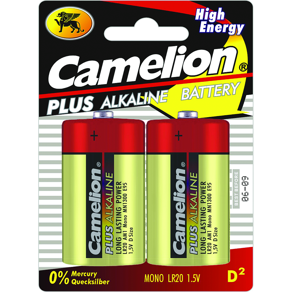 Alkalische Batterie LR20, 2er Pack